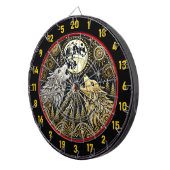 Howling Wolf symbolisiert Stärke und Freiheit Dartscheibe (Vorderseite rechts)