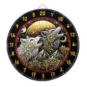 Howling Wolf symbolisiert Stärke und Freiheit Dartscheibe (vorne)