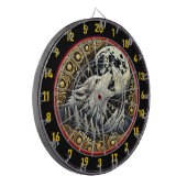 Howling Wolf symbolisiert Wildheit und Stärke Dartscheibe (Vorderseite Links)