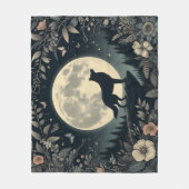 Howling Wolf Throw Blanket Fleecedecke (Vorderseite)