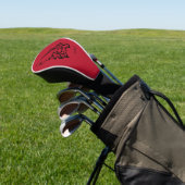 Howling Wolf Tribal Black Monogram Golf Headcover (In SItu)
