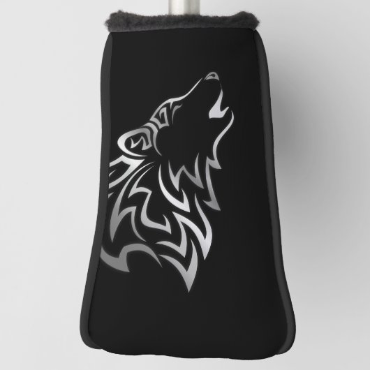 Howling Wolf Tribal Golf Headcover (Rotieren 90)