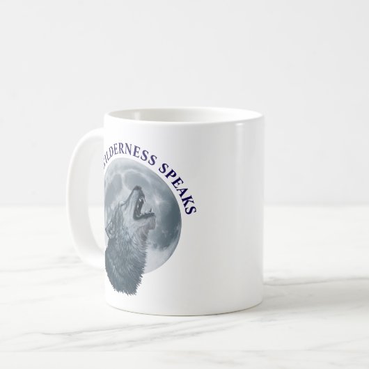 Howling Wolf und Moon Kaffeetasse (Vorderseite Links)