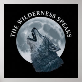 Howling Wolf und Moon Poster