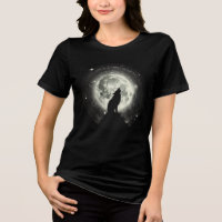 Howling Wolf Under Cosmic Moon