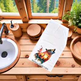 Howling Wolf verdoppeln Sonnenuntergang personalis Handtuch