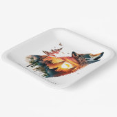 Howling Wolf verdoppeln Sonnenuntergang personalis Pappteller (Gewinkelt)