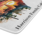 Howling Wolf verdoppeln Sonnenuntergang personalis Schneidebrett (Ecke)