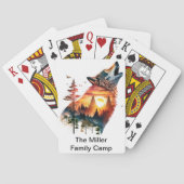 Howling Wolf verdoppeln Sonnenuntergang personalis Spielkarten (Rückseite)