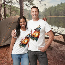 Howling Wolf verdoppeln Sonnenuntergang T-Shirt