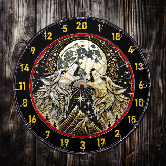 Howling Wolf vereint Wildnis und Eleganz Dartscheibe