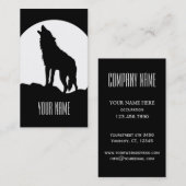 Howling Wolf Visitenkarte Schwarz/Weiß (Vorne/Hinten)