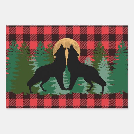Howling Wolf Vollmond Geschenkpapier Set (Vorderseite 2)
