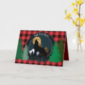 Howling Wolf Vollmond Karte (Gelbe Blume)