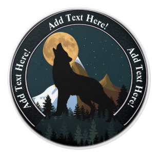 Howling Wolf Vollmond Keramikknauf