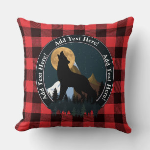Howling Wolf Vollmond Kissen