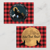 Howling Wolf Vollmond Mitteilungskarte (Vorne/Hinten)
