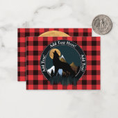 Howling Wolf Vollmond Mitteilungskarte (Vorderseite/Rückseite Beispiel)