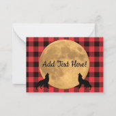 Howling Wolf Vollmond Mitteilungskarte (Rückseite)