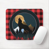 Howling Wolf Vollmond Mousepad (Mit Mouse)