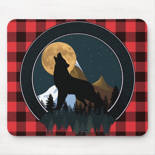 Howling Wolf Vollmond Mousepad (Vorne)
