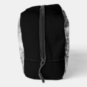 Howling Wolf Vollmond Schwarz-weißes Monogramm Waschbeutel (Rechts)