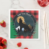 Howling Wolf Vollmond Serviette (Beispiel)
