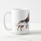 Howling Wolf Watercolor Wildlife Tasse (Links)