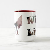 Howling Wolf Watercolor Wildlife Tasse (Zentrum)