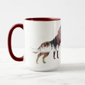 Howling Wolf Watercolor Wildlife Tasse (Links)