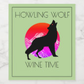 Howling Wolf Weinzeit Weinetikett (Einzelnes Label)