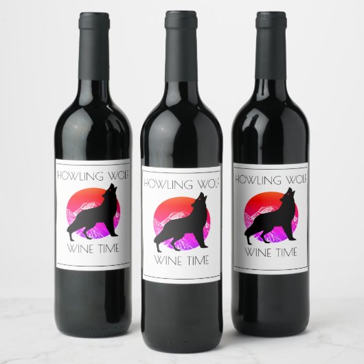 Howling Wolf Weinzeit Weinetikett (Flaschen)