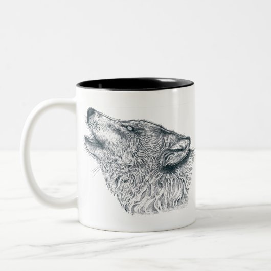 Howling Wolf Zweifarbige Tasse (Links)