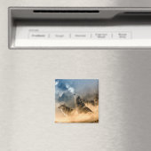 Howling Wolves Magnet (In Situ (Geschirrspüler))