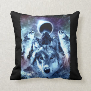 Howling Wolves Moon Winter Wolf Kissen