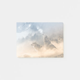 Howling Wolves Nature Foto Post-it Klebezettel