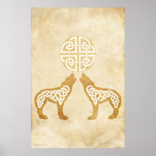 Howling Wolves Poster