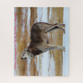 Howling Wolves.Weihnachtsgrüße Puzzle (Vertikal)