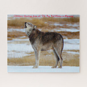 Howling Wolves.Weihnachtsgrüße Puzzle