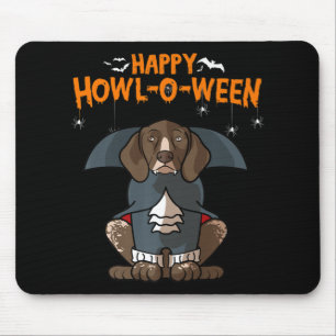 Howloween Deutscher Kurzhaariger Hund Halloween Mousepad