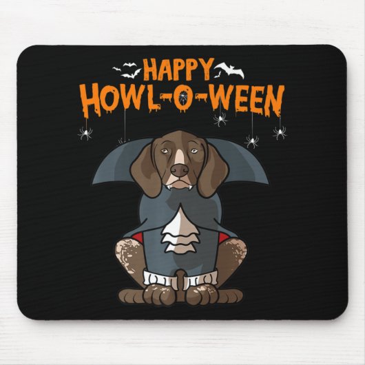 Howloween German Shorthaired Pointer Doween Hallow Mousepad (Vorne)