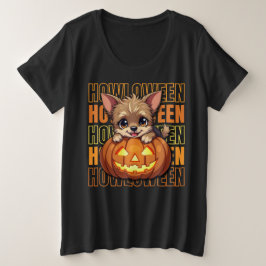 HOWLOWEEN - Yorkie Lovers Halloween Große Größe T-Shirt