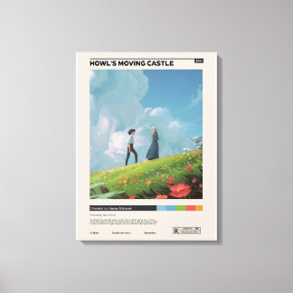 Howl's Moving Castle Movie Poster, Vintager Film Leinwanddruck