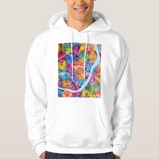 Howrah West Bengal City Map Hoodie (Vorderseite)