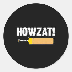 Howzat Cricket-Sport Spieler Liebhaber Team Traine Runder Aufkleber