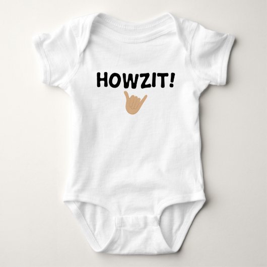 Howzit Baby Strampler (Vorderseite)