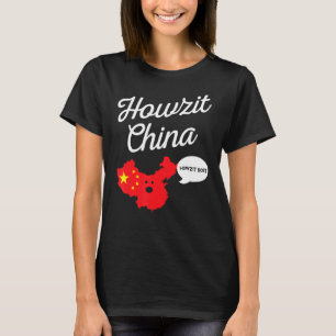 Howzit China Map Südafrika Vater Joke T-Shirt