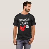 Howzit China Map Südafrika Vater Joke T-Shirt (Vorne ganz)