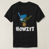 Howzit Hawaii Hello Sign Souvenir Novelty T-Shirt (Design vorne)