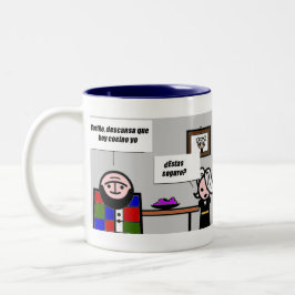 hoy cocino yo zweifarbige tasse